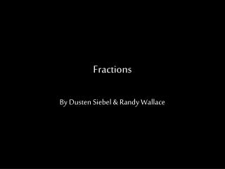 Fractions