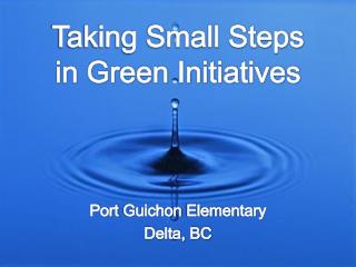 Taking Small Steps in Green Initiatives