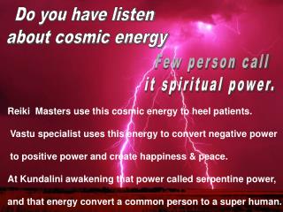feel cosmic energy