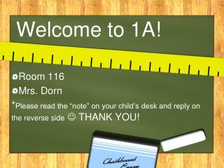 Welcome to 1A!