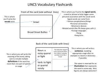 LINCS Vocabulary Flashcards