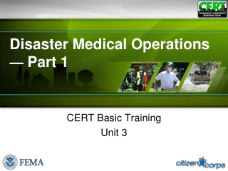 Disaster Medical Operations — Part 1