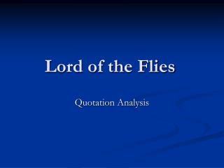 Lord of the Flies