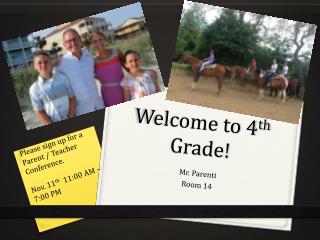 Welcome to 4 th Grade!