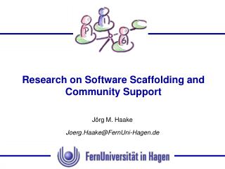 Research on Software Scaffolding and Community Support