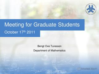 Meeting for Graduate Students