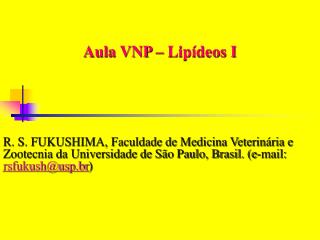 Aula VNP – Lipídeos I