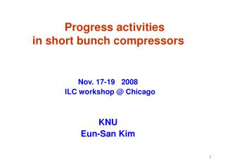 Progress activities in short bunch compressors