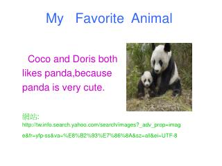 My Favorite Animal
