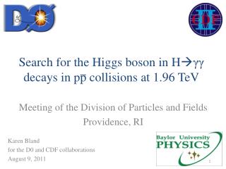 Search for the Higgs boson in H  γγ decays in pp collisions at 1.96 TeV