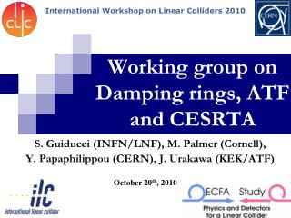 Working group on Damping rings, ATF and CESRTA