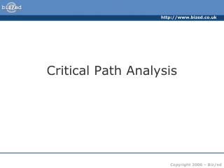 Critical Path Analysis