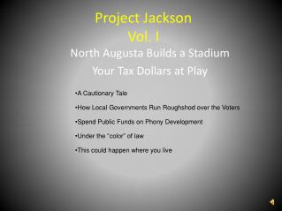 Project Jackson Vol. I