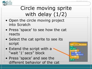 Circle moving sprite with delay (1/2)