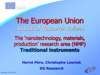 Hervé Péro, Christophe Lesniak DG Research