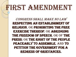 First Amendment