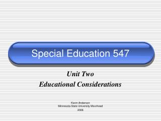 Special Education 547