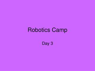 Robotics Camp