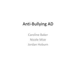 Anti-Bullying AD