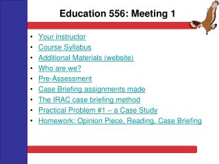 Education 556: Meeting 1