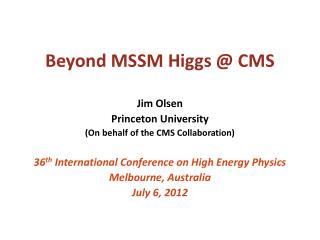 Beyond MSSM Higgs @ CMS