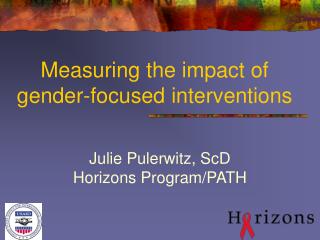 Measuring the impact of gender-focused interventions