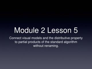 Module 2 Lesson 5