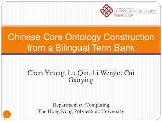 Chinese Core Ontology Construction from a Bilingual Term Bank