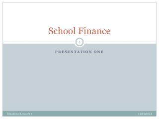 School Finance