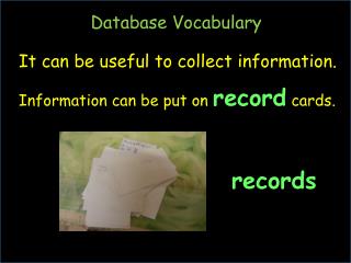 Database Vocabulary