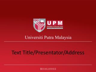 Text Title/ Presentator /Address