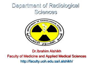 Department of Radiological Sciences