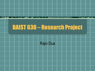 BAIST 630 – Research Project
