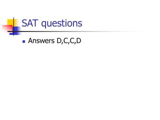 SAT questions