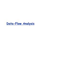 Data-Flow Analysis