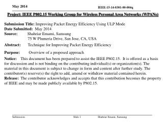 Project: IEEE P802.15 Working Group for Wireless Personal Area Networks (WPANs)