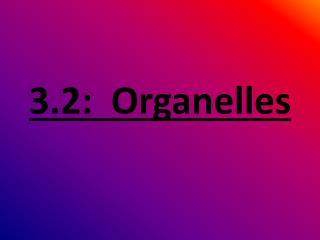 3.2: Organelles