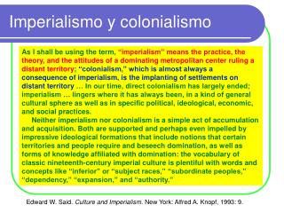 Imperialismo y colonialismo