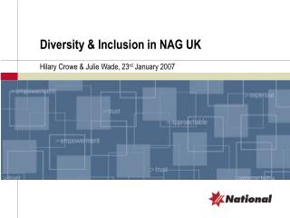 Diversity &amp; Inclusion in NAG UK