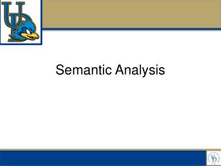 Semantic Analysis