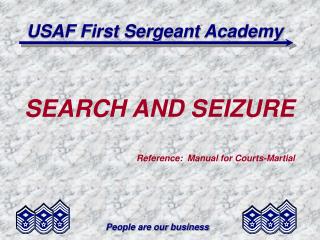 sergeant reference afi 2618 2108 2113 angi 2601 afman responsibility usaf academy searches protections ppt powerpoint presentation inspections technicalities courts