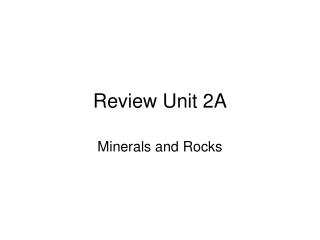 Review Unit 2A