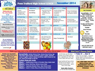 ALL ITEMS MEET THE USDA REGULATIONS AND REQUIREMENTS FOR THE NATIONAL SCHOOL LUNCH PROGRAM