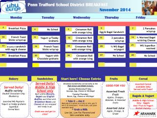 Penn Trafford School District BREAKFAST