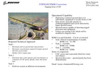 FORWARD PASS Consortium Tagging from a UAV