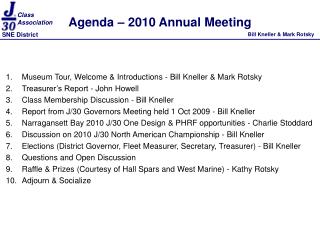 Agenda – 2010 Annual Meeting