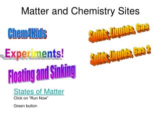 Matter and Chemistry Sites