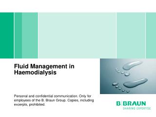 Fluid Management in Haemodialysis