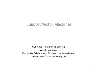 Support Vector Machines