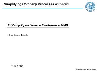 O’Reilly Open Source Conference 2000